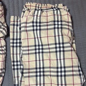 Burberry Cream and Black Casual Lounge Pants
